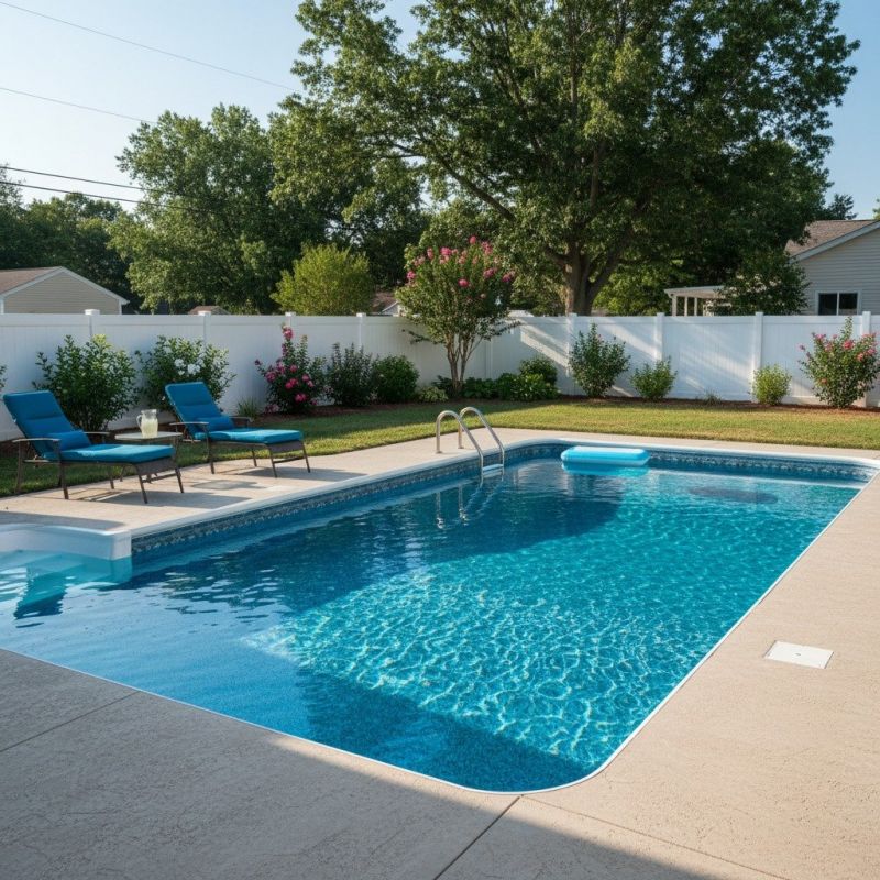 Vinyl Pool Fence Installation detail